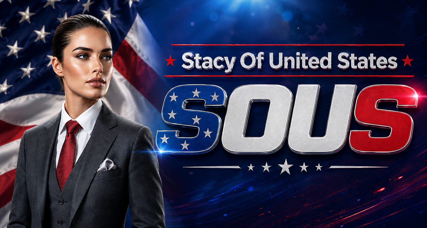 Stacy Of United States small Star banner